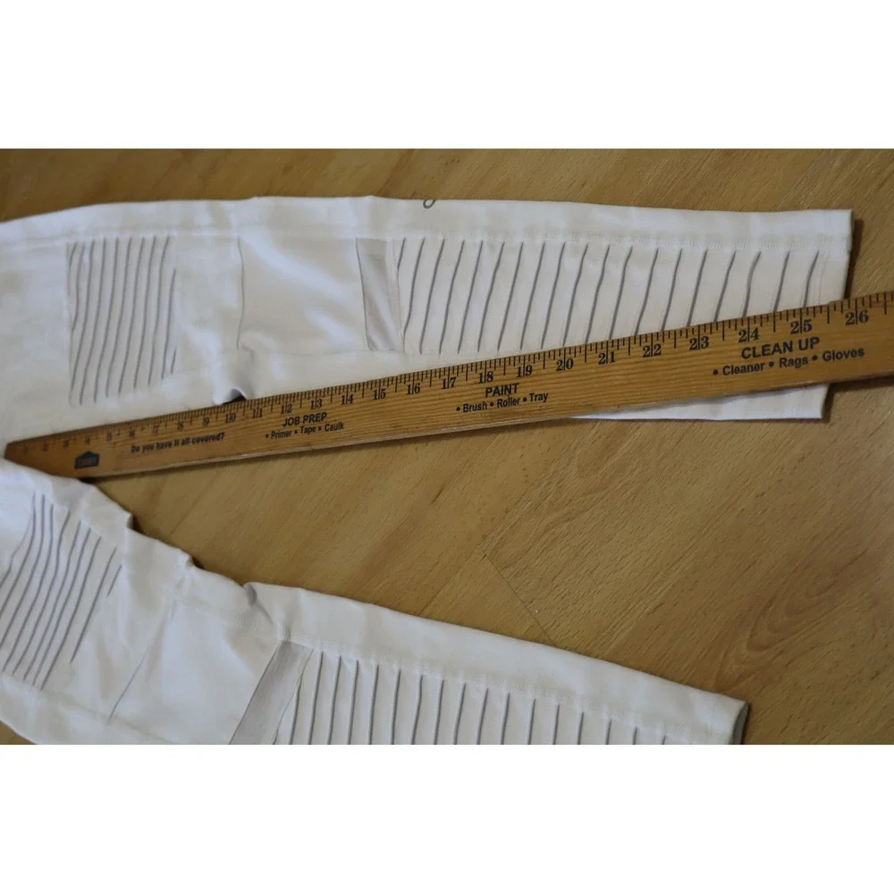 Alo Yoga White High Waist Moto Women Leggings Mesh Detail Size S W5494R